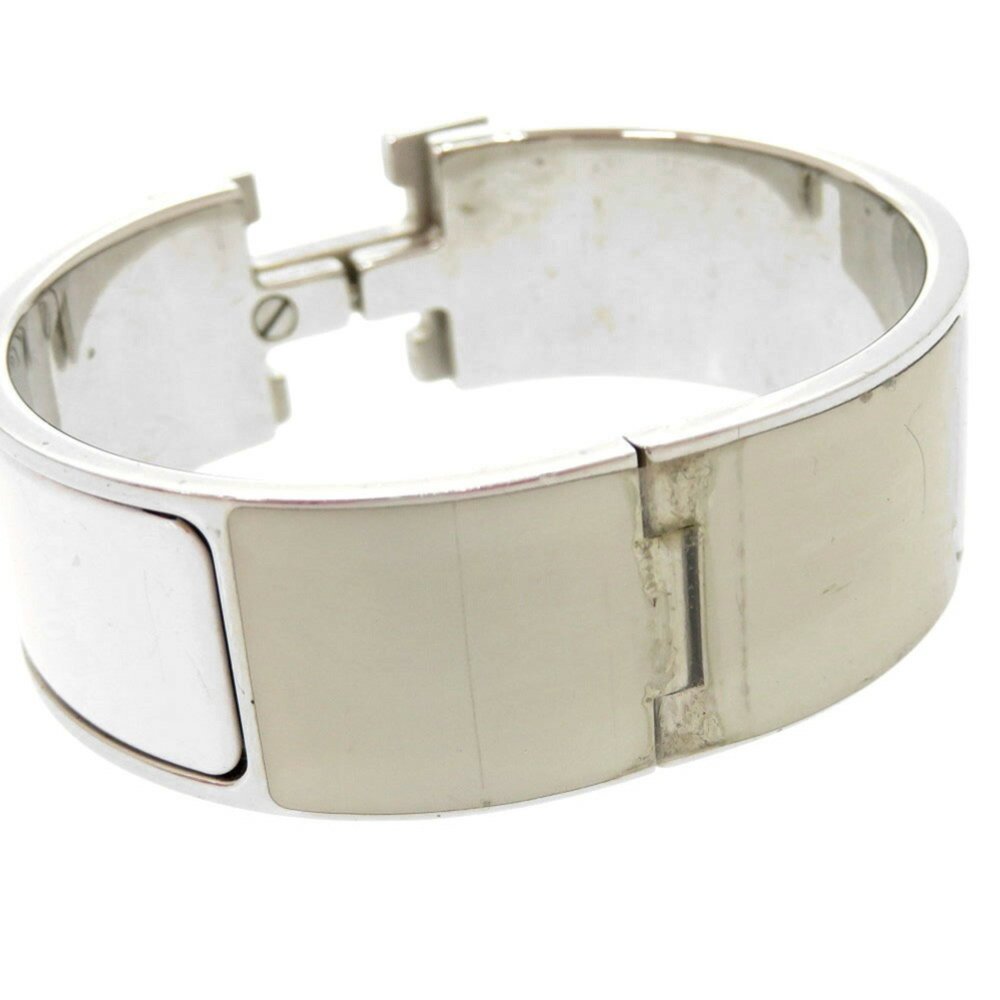 Hermes H motif Click Clack GM metal white silver P stamp (made in 2012) - Picture 8 of 10